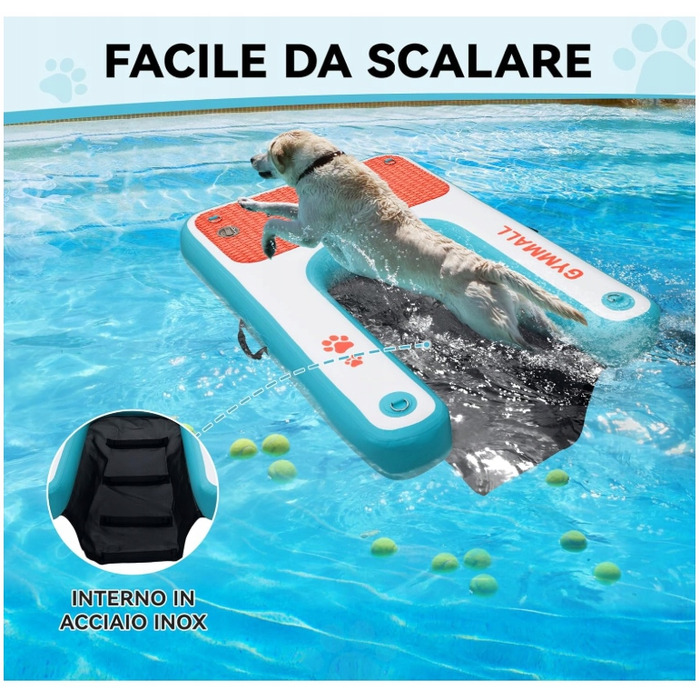 Надувна платформа-трап для собак: вихід із води (басейн, озеро, море)
