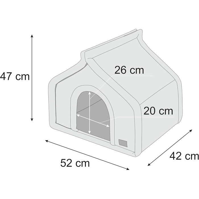 Будка для собак та котів, велика R3-60 x 50 см, будка-печеринка, лежанка для тварин