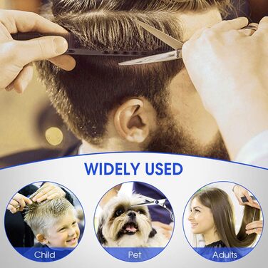 Набір професійних ножиць для грумінгу собак, ножиці для догляду за шерстю, з ножицями для фінішної обробки, нержавіюча сталь, для собак та котів, фіолетовий, 17.8 см