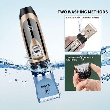 Машинка для стрижки собак без дроту Gooad – тиха, акумуляторна, для густого хутра та домашніх тварин Gold