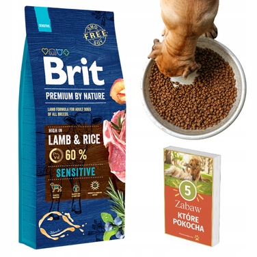 Сухий корм Brit Premium by Nature Sensitive, ягня з рисом, 15 кг