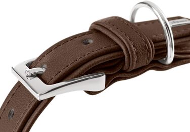 Нашийник для собак HUNTER Amalfi, веганська штучна шкіра Nappa, шоколадно-коричневий (55 см)