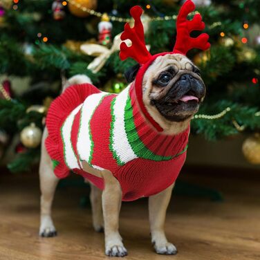 Костюм Святого Миколая для собак та котів, червоний, пуховий, ABRRO