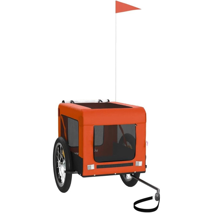 Причіп для велосипеда для собак Оранжево-чорний, Oxford-тканина та залізо, LH41939