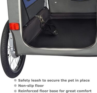 Фаррад-причіп для собак Doggyhut Tiggo 80405 (Блакитний) - 2 в 1: причіп та візок для собак до 35 кг