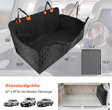 Захисна підстилка для собак у машину, водонепроникна, антикіготок, для заднього сидіння, з кріпленням на ремені безпеки, сумісна з більшістю авто, SUV та пікапами