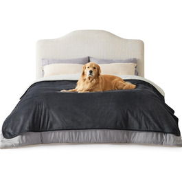 Водонепроникний коврик для собак Lesure, великих порід - 229x218 см, миючий, для активного відпочинку, флісовий, XXL, сірий, для кішок та собак, для дивану