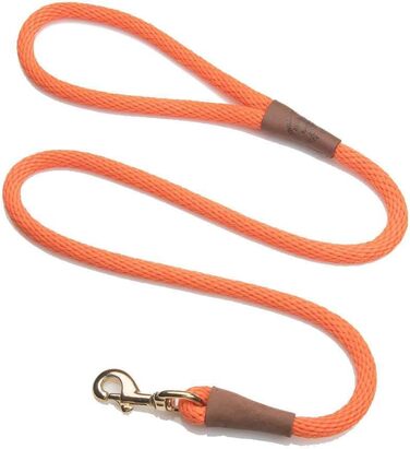 Повідок для собак Mendota Pet, плетений, помаранчевий, 1,27 см x 1,8 м
