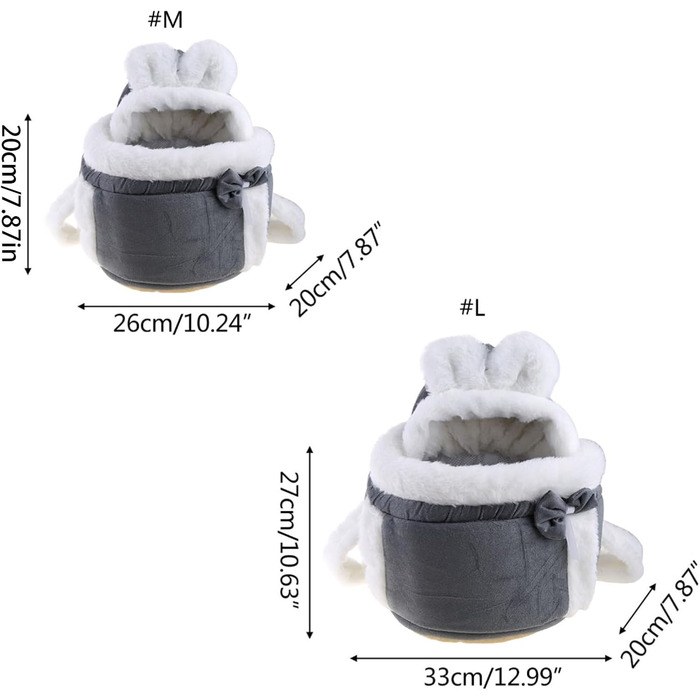 Рюкзак для собак - переноска для маленьких собак, сірий, розмір M