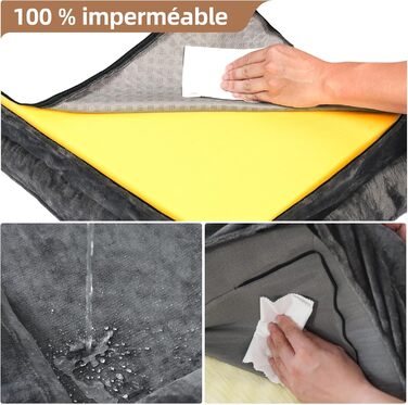 Ортопедичне ліжко для собак – миється, знімний фланелевий чохол, водонепроникний наповнювач, антиковзаюче дно, 71*58*17 см, темно-сірий