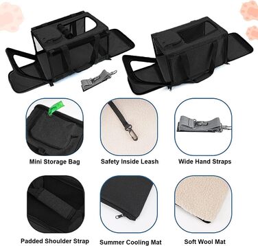 Складана переноска для собак та котів, переноска для тварин, сумка-переноска для собак та котів, подорожі на природі