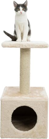 Дряпка для котів TRIXIE Zamora 60 см, бежева – котячий будиночок, зручна лежанчинка, стабільна конструкція