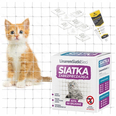 Захисна сітка на балкон для котів, біла, беззастібкова, 2x3 м — безпека ваших улюбленців