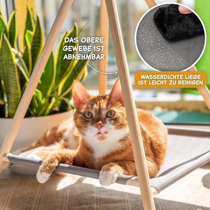 Кішка та собака, будиночок-хатинка, тіпі, 53x53x70 см – стильний дім для тварин, багато кольорів