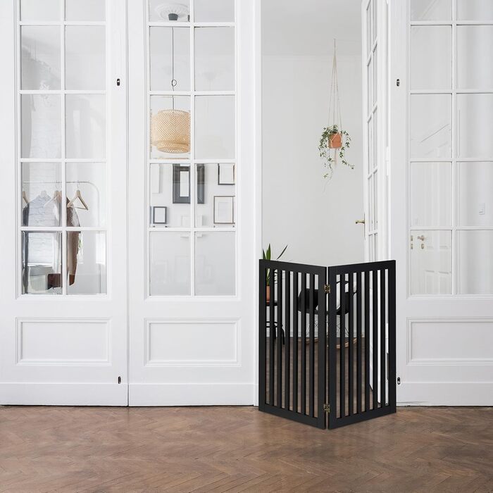 Захисна перегородка для собак Relaxdays, складна, 91,5x103 см, чорна, MDF
