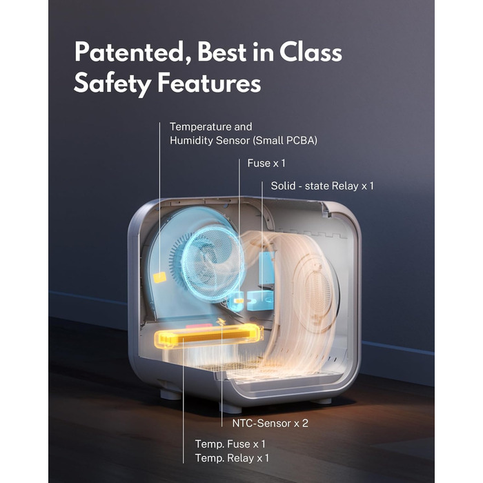 Haustiertrockner HomeRunPet Drybo Plus: Безшумний, автоматичний фен для собак та котів (50л, білий)