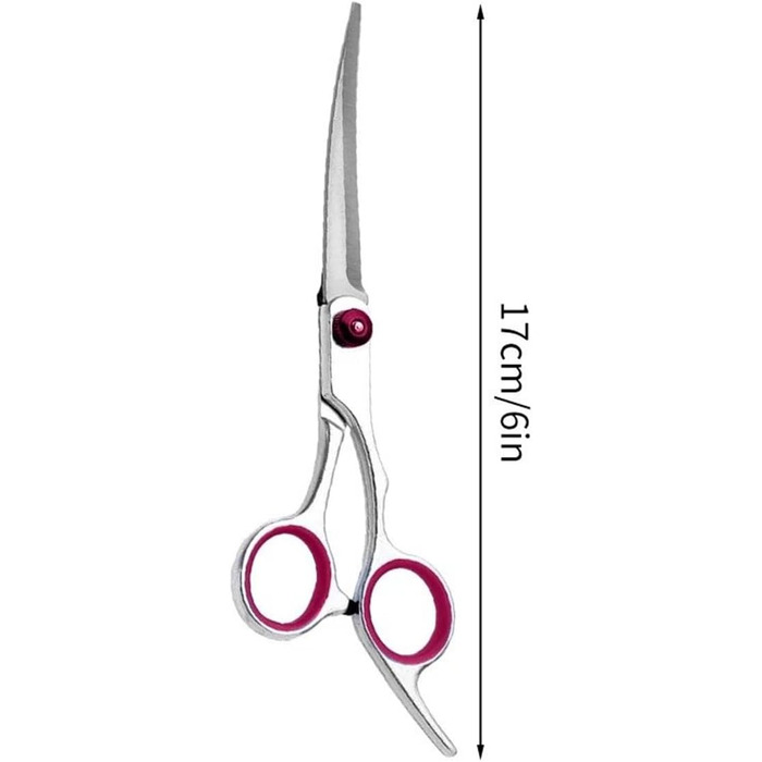 Професійний набір ножиць для грумінгу собак 4 в 1, 6 дюймів, ножиці для стрижки шерсті собак, прямі та зігнуті ножиці, ножиці для фінальної обробки з зубчиками