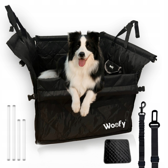 Автомобільний автокрісло-переноска Woofy XL, чорна, водонепроникна