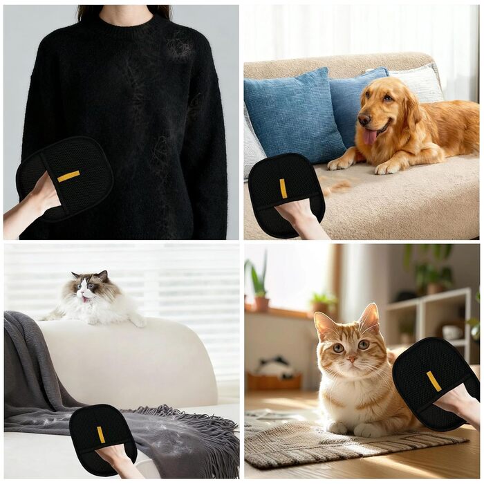 Набір з 3 шт. щіток для собак та котів: рукавичка для видалення шерсті, гребінець для підшерстя. Підходить для довгошерстих та короткошерстих тварин. Рожевий колір