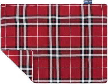 Плед для собак Highlands: миючий, м'який, міцний, преміум-якість, Made in Germany, розмір L (червоний, середній)