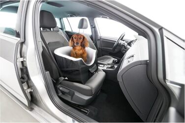 Автокрісло для собак Trixie 45×39×42 см, чорне/сіре