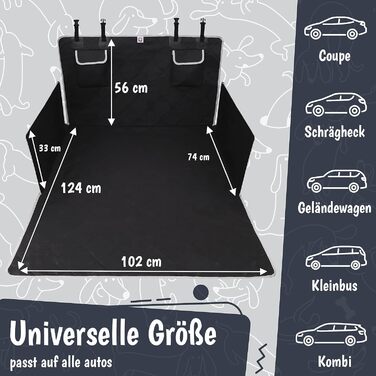 Захист для багажника авто для собак: килимок-декиця, універсальний, захисна матерія