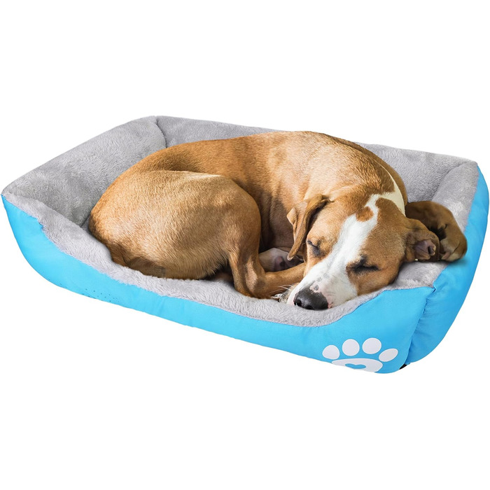 Ліжко для собак Lucky 70см - м'яке та затишне собаче ліжко для середніх собак, придатне для прання (світло-блакитний)