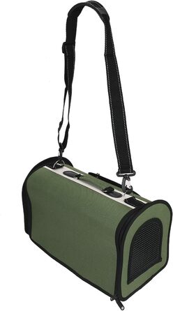 Транспортна сумка для тварин: переноска для собак та котів, зелена, 41x23x25 см