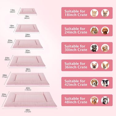 Килимок для собак BVAGSS: комфортне ліжко для маленьких, середніх та великих собак (91x58 см, Рожевий)