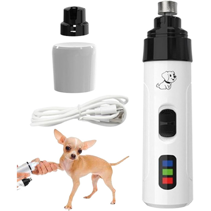 Електричний триммер для собак, пилка для нігтів, шліфувальник кігтів, USB зарядка, інструмент для грумінгу, тихий триммер для собак