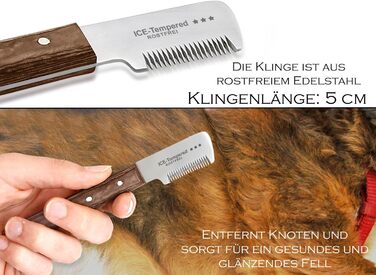 Набір триммерів для собак та котів: 4 частини, щітка, ножиці, тример для підшерстка, високоякісна сталь, для довгої та короткої шерсті