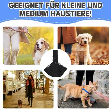 Сумка-слінг для собак та котів, чорна | Зручна переноска для тварин, для прогулянок та подорожей