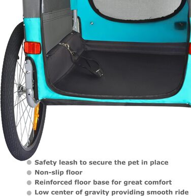 Універсальний візок-перевозник для собак Tiggo VS Pets Medium, 2в1: візок та велосипедний причіп, блакитний