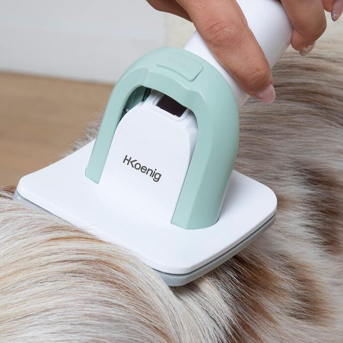 Пылесос H.Koenig PAW400 для шерсті домашніх тварин: собака, кіт. Догляд, стрижка, чистка. 9 насадок, знімний контейнер 1 л, 3 швидкості, білий.