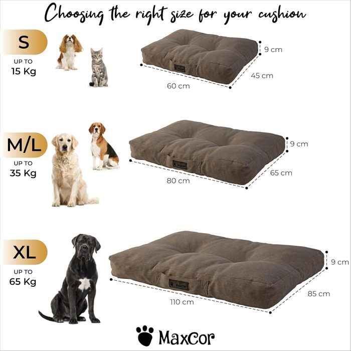 Ортопедична подушка для собак та котів, з меморі-піни, невелика, водовідштовхувальна, для суглобів, не деформується, бежева