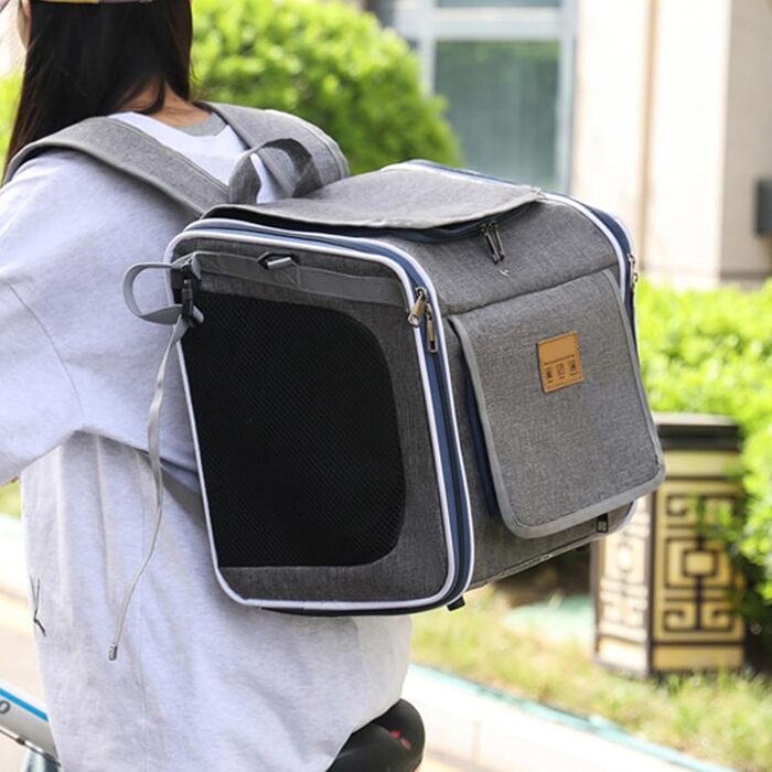 Рюкзак-переноска для собак на велосипед: складний, портативний, безпечний, для прогулянок, подорожей, сімейного відпочинку