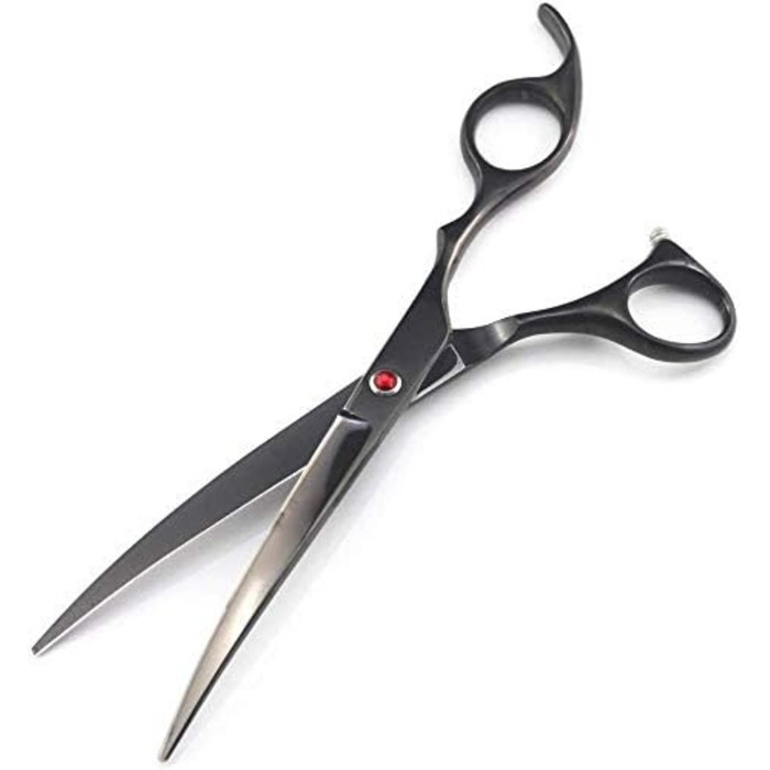 Набір професійних ножиць для грумінгу собак та котів, 17.8 см (7-дюймовий набір), чорний колір