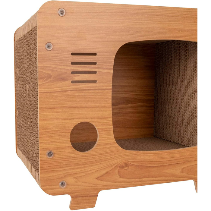 Petsona Кігтеточка для котів з натурального картону - ігровий майданчик, килимок, іграшка для самостійних розваг, 45x38x24,5 см