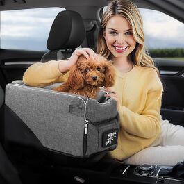 Автокрісло для собак та котів PETCUTE - сіре, до 6 кг