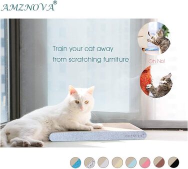 Котяче дряпальний картон AMZNOVA з котячою м'ятою, широке дряпальний борд, 43.2x30.5 см