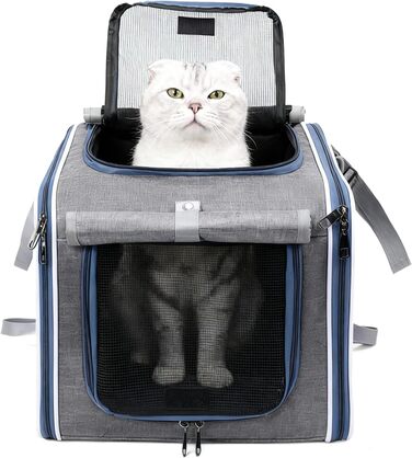 Корзина для собак Kixolazr на велосипед, портативна, складана, для прогулянок, безпечна, для подорожей, сімейна, також для котів