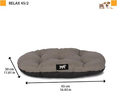 Крісло-лежанка для собак та котів Ferplast Relax, 43x30 см, бавовна, блакитний колір