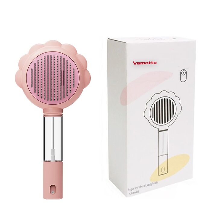 Бурштук для собак та котів Vamotto з водяним розпилювачем та самоочищенням - рожевий