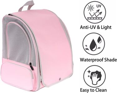 Транспортний бокс для папуг Orizzp з дерев'яною перекладиною та піддоном (рожевий)