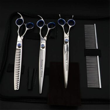 Набір для грумінгу тварин: ножиці для собак, котів, щітка, нержавіюча сталь, 8.0 дюймів