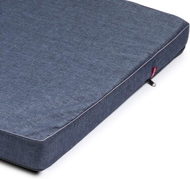 Матрац для собак | 100 x 75 x 6 см | Собаче ліжко, подушка, матрац для великих та маленьких собак | Codura, зручний, стильний, можна прати | Колір: блакитний