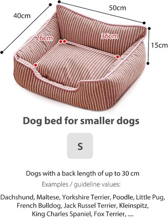 Ортопедичне ліжко для собак Petcute знімний, миючий чохол, антиковзаюче, для маленьких собак, червоний