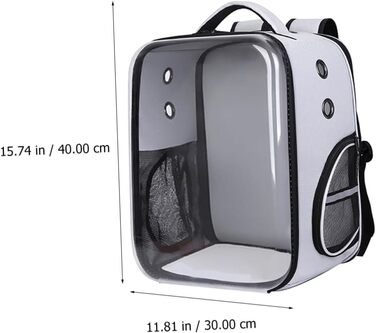 CIYODO Транспортна сумка для домашніх тварин: складана, прозора, з міцного PC та дихаючого Оксфорду. Підходить для собак та котів.