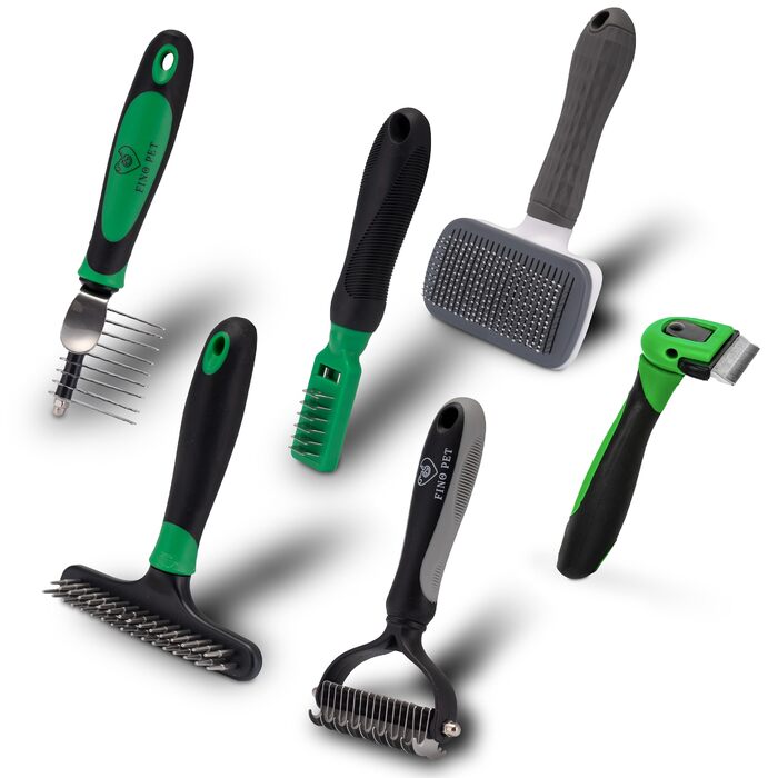 Набір для грумінгу 6er Mega-Set: щітки для собак та котів, включаючи щітки для видалення ковтунів. Ідеальне аксесуар для догляду за шерстю вашого улюбленця