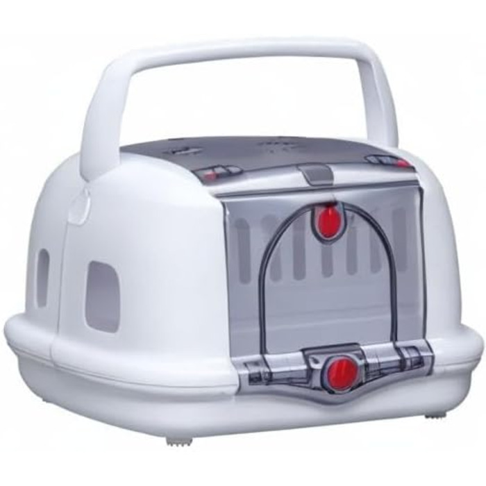 Транспортний бокс для кота Iris Ohyama 36.5L, білий, 48x32x30 см, BPA-free, міцний, легкий, для автомобіля, автобуса, тварин